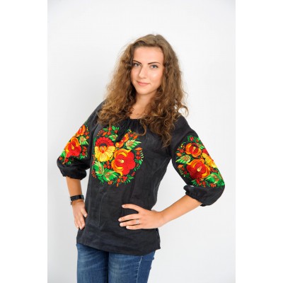 Embroidered blouse "Petrykivka Traditional" 